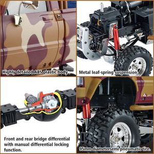 Camioneta Todoterreno Metálica 4X4, Vehículo Todoterreno para Montaña, DIY, SJY-HG-P417 RTR, Auto RC de Rally 1/10 2.4G 4WD - Product Image 4