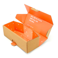 Vente en gros d'emballages coffrets cadeaux colorés pour tasse tasse à café mini valise boîte postale personnalisée en papier cosmétique ondulé pliable