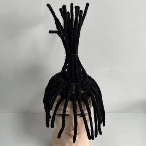 Nouvel arrivage de perruques indiennes 100% cheveux humains vierges système de remplacement <span class=keywords><strong>afro</strong></span> pour noir full lace base wigs dreadlock toupet tresses pour <span class=keywords><strong>homme</strong></span> - Product Image 2
