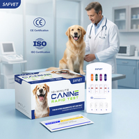 Kit de test vétérinaire pour chien, test rapide 4 paramètres EHR ANA HW LYM, détection des maladies transmises par les tiques chez le chien, kit de test rapide en gros