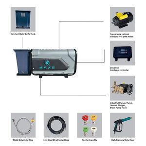 Nouvelle station de detailing automobile complète avec laveuse haute pression, enrouleur de tuyau, compresseur d'air, baie de lavage de voiture - Product Image 2