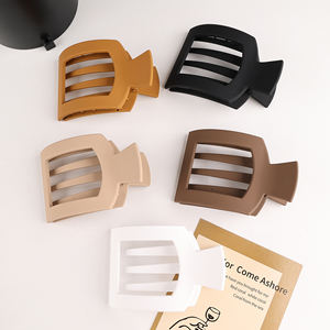 Vintage kore kadın ördek gagası saç tokası reçine geometrik plastik kızlar için saç aksesuarları mat tokalarım firkete PC malzeme - Product Image 4