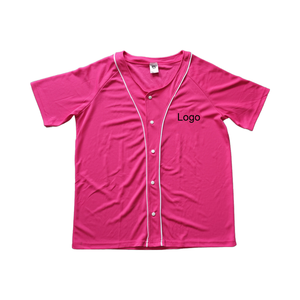 Grosir kaus bisbol polos Jersey 100% poliester Logo kustom OEM Jersey tim polos cepat kering poliester - Product Image 1