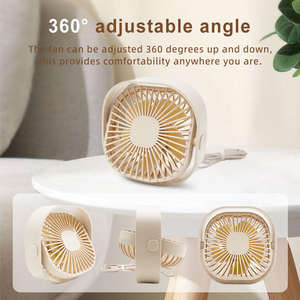 Mini Ventilador de <span class=keywords><strong>Aire</strong></span> Recargable, Portátil, de Doble Fuente de Alimentación, con Batería Eléctrica, Diseño Creativo Plegable para Escritorio, Hogar, Auto y RV - Product Image 6