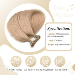 Cabello Liso Natural Virgen Remy Chino 100% al por Mayor con Anillo Nano, Cutícula Alineada, Doble Trama, Sin Caída, Color con Mechas - Product Image 2