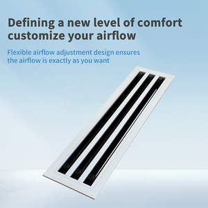 Diffuseurs linéaires réglables en alliage d'aluminium blancs pour ventilation <span class=keywords><strong>murale</strong></span>, <span class=keywords><strong>grille</strong></span> de ventilation pour CVC - Vente en gros - Product Image 4