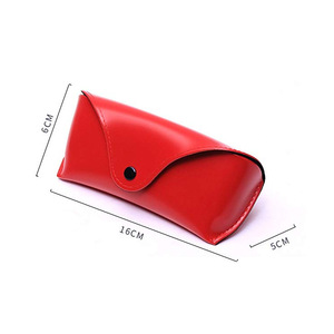Étui à lunettes de soleil en PU, étui de protection pour lunettes en cuir verni, pochette portable pour lunettes (impression de logo disponible) - Product Image 4