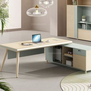 Escritorio ejecutivo moderno de aluminio de melamina para Jefe o gerente, muebles para el hogar para oficinas y villas, suministro al por mayor de fábrica - Product Image 2