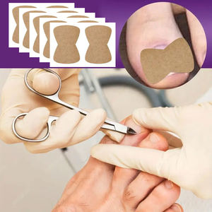 100 adet kahverengi dokunmamış kumaşlar çok amaçlı ayak tırnağı yamalar tırnak tırnakları profesyonel pedikür araçları için çıkartmalar kiti - Product Image 3