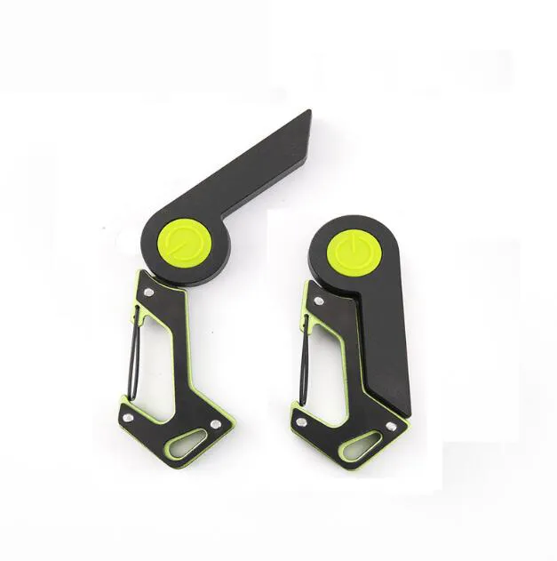 SUNTOOLS outdoor hiking gear new design climbing button carabiner with COB camping and hiking light
