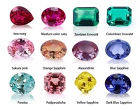 Pierre précieuse de saphir bleu cultivée en laboratoire personnalisable Moissanite de forme ovale en vrac vente sur des gemmes synthétiques créées en laboratoire