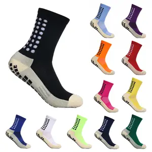 Großhandel Jugend Fußball Grippsocken Anti-Rutsch Sport Herren Vustom Logo Anti-Rutsch-Socken für Fußball