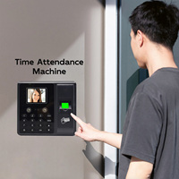 Horloge de pointage intelligente WIFI F160 avec empreintes digitales et mot de passe, gestion des présences, 100 000 enregistrements, 1 000 utilisateurs, fonction de réinitialisation