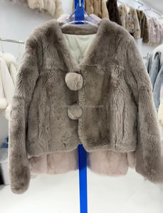 Manteau en fourrure de renard imitation veste pour femme tempérament moyen long grand col manteau en peluche ample - Product Image 3