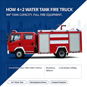 Camión de <span class=keywords><strong>Bomberos</strong></span> HOWO 4CBM RHD con Motor Diésel Cummins ISF3.8 de 141HP, Tracción 4x2, Bomba CB10/30, Monitor de Agua PS30, Carrocería de 7000mm, Aire Acondicionado y Servofreno - Product Image 6
