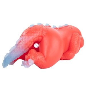 Masturbador de la Serie Animal para Hombres Hecho de Silicona Líquida, Masturbador de Dragón Rojo con Bomba Manual, Experiencia Realista - Product Image 2