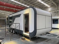 Capsule spatiale de luxe en acier, maison conteneur, panneau sandwich, appartement/villa modulaire préfabriqué portable pour hôtel et complexe hôtelier
