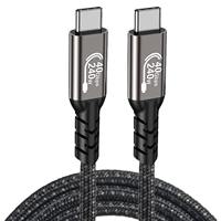 Cable de Carga Rápida Xput USB 4.0 40Gbps 240W PD 3.1 Tipo-C a Tipo-C con Blindaje Trenzado y Garantía de 12 Meses para MacBook Pro M4 EGPU Hub