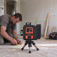 Livella Laser 20V, Strumento di Livellamento Laser 4D Autolivellante con Linee Verdi Incrociate, Laser Orizzontali e Verticali per Edilizia