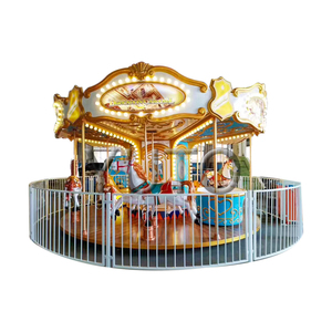 Parque de Atracciones al aire libre, parque de diversiones de 12 canchas de <span class=keywords><strong>palacio</strong></span> sin techo, precio de fábrica, Carnaval de lujo, juego redondo Merry en venta - Product Image 1