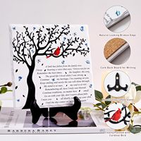 WOODEXPE Plaque de condoléances, Cadeau commémoratif avec support en bois, pour la perte d'un membre du arbre généalogique, pour les funérailles