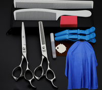 Ciseaux de coiffure professionnels de 6 pouces pour la coupe et l'éclaircissement des cheveux, personnalisables, pour salon de coiffure et barbier, vente chaude
