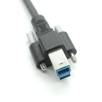 Kabel Printer USB A 3.0 Male ke USB B 3.0 Male dengan Lubang Sekrup Pengunci Transfer Data Kecepatan Tinggi 5Gbps