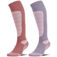 Chaussettes de ski rembourrées en laine mérinos pour temps froid