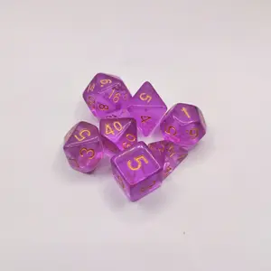 Dice Set Transparent DND Dice Acrylic Polyhedral Board Game RPG Dice Custom