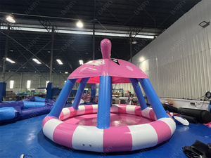 Enfants eau aire de jeux mousse jeu parasol <span class=keywords><strong>piscine</strong></span> avec tente <span class=keywords><strong>piscine</strong></span> couverture gonflable <span class=keywords><strong>ronde</strong></span> gonflable <span class=keywords><strong>piscine</strong></span> couverture tente - Product Image 3