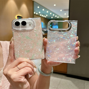 เคสโทรศัพท์ลายเปลือกหอยมุกสีรุ้งหรูหรา สำหรับ iPhone 18 Duo ป้องกันเลนส์กล้องแบบพับได้ ป้องกันแรงกระแทก ฝาหลัง - Product Image 2