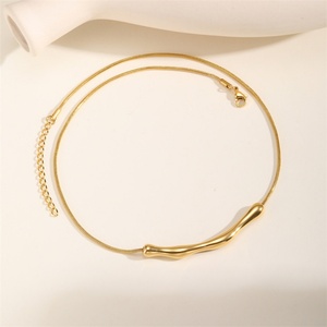 Collar de Tubo con Colgantes Múltiples Irregulares, Joyería Minimalista Hipoalergénica al por Mayor - Product Image 6