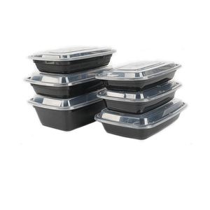 Boîte de rangement de 12/16 oz avec couvercle, contenants alimentaires rectangulaires sûrs, jetables et biodégradables - Product Image 3