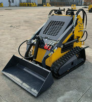 JOVE Mini Skid Steer Front Loader Kapasitas Bucket 0.11m Crawler Loader Mesin Bertenaga Tinggi Berbahan Bakar Bensin Euro5 Garansi 1 Tahun