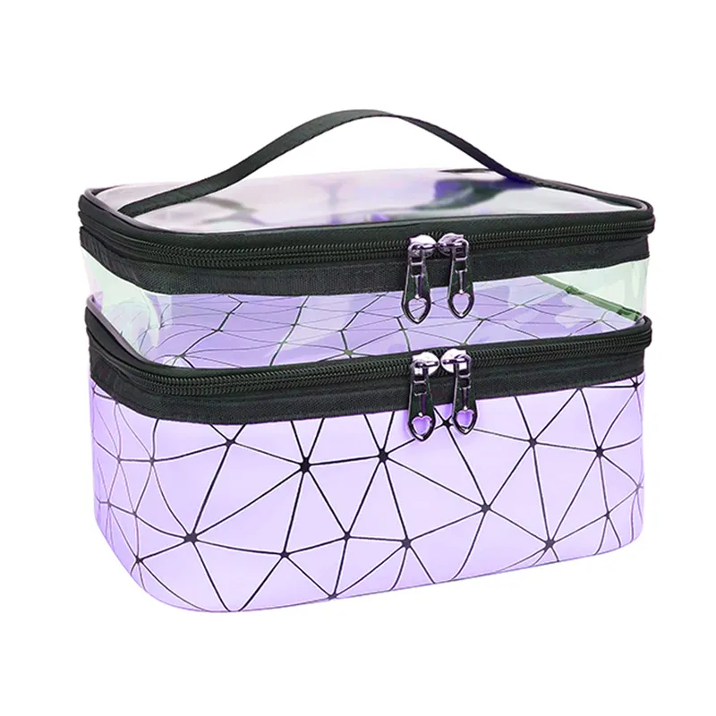 Custom Logo Travel PVC Clear Cosmetic Wash Bag Portable Waterproof Makeup Storage Organizer