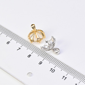 S925 Silver DIY Empty Pendant with 11-13mm Beads Accessory for Fashion <b>Concealer</b> Necklace 30443 - Product Image 1