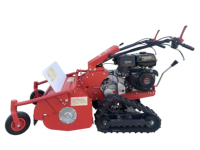 Tondeuse à gazon de chantier CE EPA, type chenillé tout-terrain, avec embrayage à courroie, moteur puissant de 9 CV à essence, à vendre