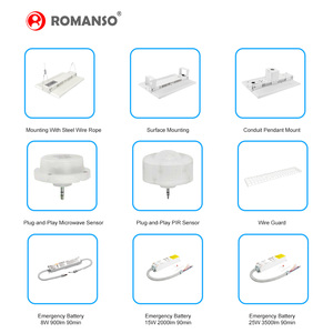 Lampes LED linéaires pour hauts plafonds White Coat 200W, types 150W, 200W, 250W - Product Image 6