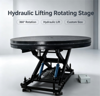 Plateforme de levage hydraulique rotative de 2,5 m, hauteur de levage de 0,8 m, 360° °   Scène d'événement rotative, capacité de charge de 350 kg, pour spectacle et fête