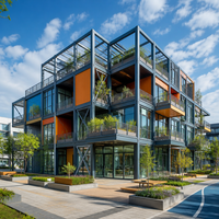 Bâtiment de bureau modulaire en acier durable pour espace de coworking créatif et incubateur de startups technologiques – Vente directe usine