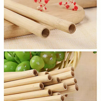 Paille de bambou durable Paille en fibre de bambou réutilisable biodégradable Paille personnalisée avec logo