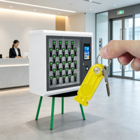 Armoire à clés électronique avec 30 compartiments, porte en plastique à fixation murale, serrure à clavier électronique, structure assemblée durable