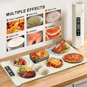 4 giờ mới nóng lên thực phẩm Mat nhiệt Silicone sưởi ấm Mat thực phẩm nóng lên khay cuộn lên khay nóng lên điện - Product Image 4