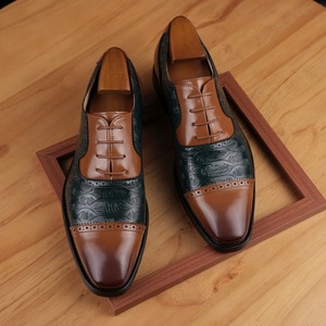 Zapatos Oxford Casuales de Alta Calidad para Hombre, Zapatos de Vestir de Cuero Genuino para Hombre, Venta al Por Mayor de Fábrica - Product Image 2