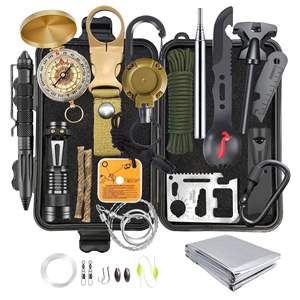 Kit de equipo de supervivencia al aire libre 16 en 1, equipo de emergencia para acampar, juego de herramientas multifuncionales compactas de nailon para la naturaleza - Product Image 2