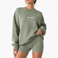 Sudadera de Cuello Redondo de Mezcla de Algodón Premium de 350 g/m², para Hombre y Mujer, con Estampado Personalizado, Talla Grande, para Otoño e Invierno