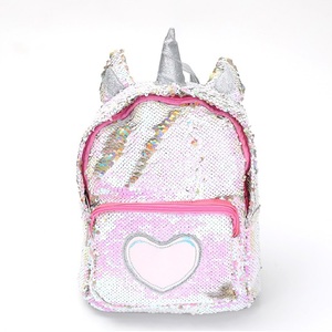 Peluche <span class=keywords><strong>Licorne</strong></span> Réversible <span class=keywords><strong>Paillettes</strong></span> Préscolaire Sac À Dos Enfants Sac D'école pour la Maternelle Filles Fille Cadeaux - Product Image 3