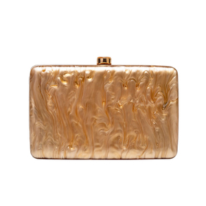 Sac de soirée carré vintage pour femme, pochette en acrylique marbré, sac à main à chaîne métallique scintillante pour réunion de famille, rendez-vous galant - Product Image 6