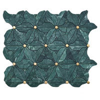 Carreaux de sol intérieurs/extérieurs 30x30 de style européen moderne, résistants à l'eau, pour usage hôtelier, motifs mixtes pierre et marbre