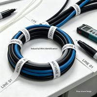 Étiquette de câble autocollante, étiquette en PVC imperméable à inscrire pour la gestion du câblage des salles de serveurs